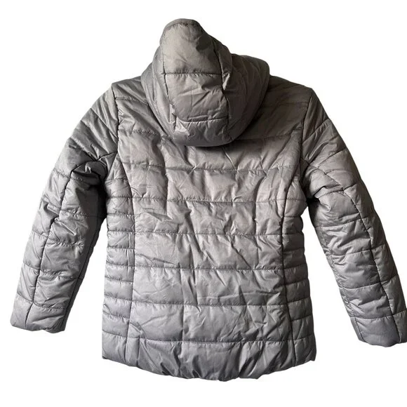 Gerry Kid's Girls' Irene Puffer Jacket hooded grey Size Small 7/8 NWT - Picture 2 of 7